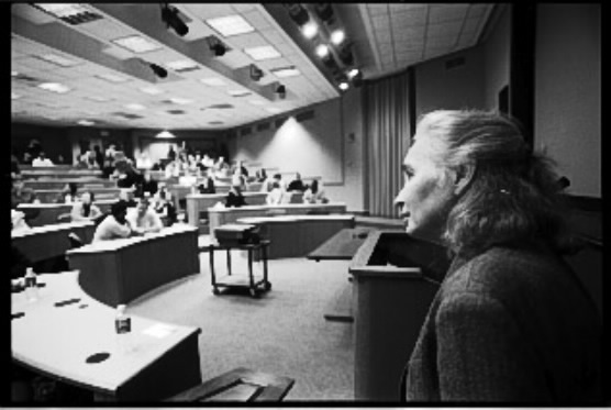 Allison Des Forges, senior adviser to Human Rights Watch, presents a lecture on 'genocide in Rwanda' at Harvard University's Kennedy School of Government. Photo Keith Harmon Snow, 2007. 