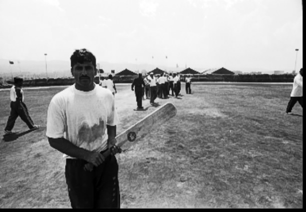 A MONUC financed cricket and football (soccer) field constructed by the Pakistani MONUC brigade near the Bukavu airport, South Kivu. Indian and Pakistani troops regularly hold competitions complete with marching bands. Photo Keith Harmon Snow, 2005.